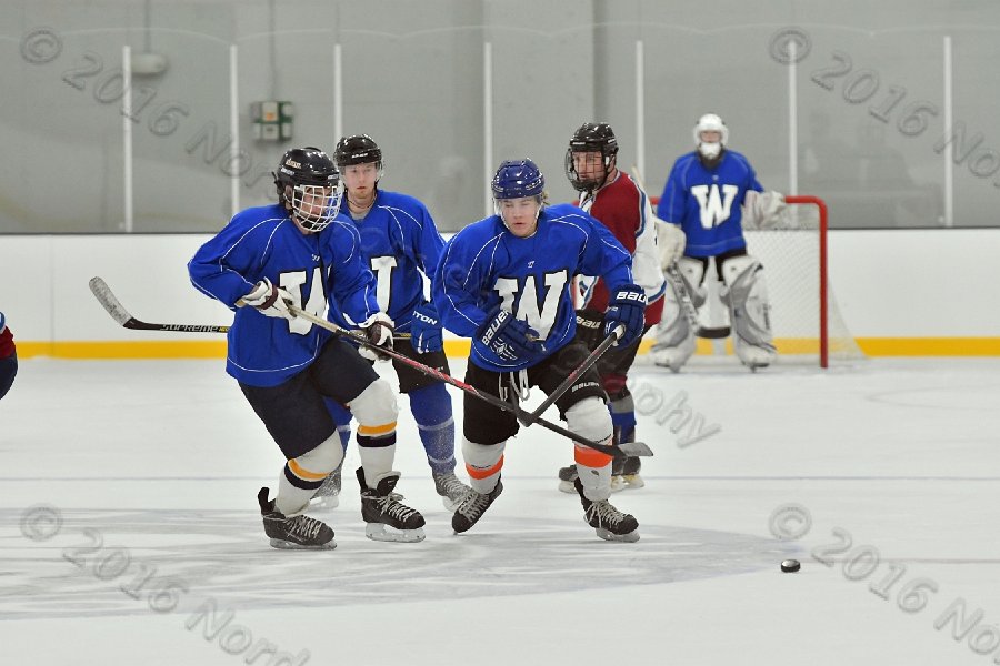 Wheaton College Men\'s Ice Hockey vs Middlesex Community College. - Photo By: KEITH NORDSTROM